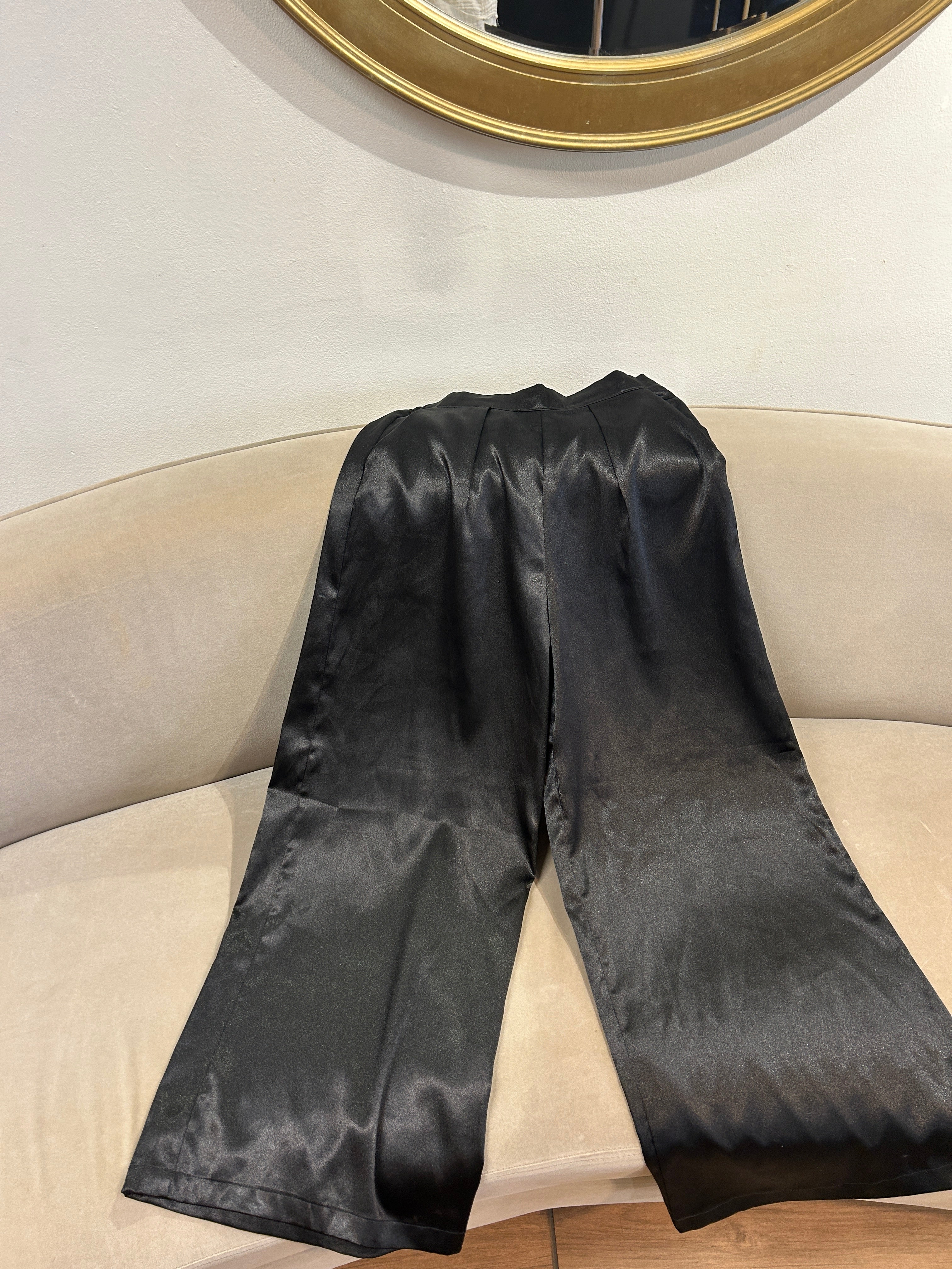 Pantalon taille haute en satin (SEZANE)